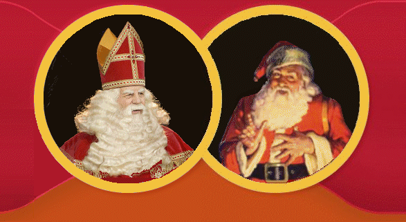 Saint Nicholas And Santa Claus Figures Customs By The Dutch Saint Nicholas Festival Sinterklaasfeest